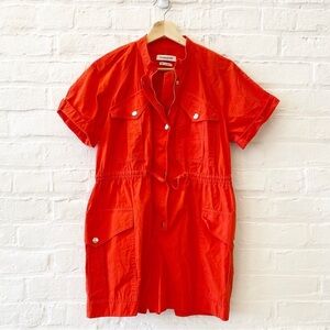 Overlover || Rodeo Parachute Romper in‎ Poppy Playsuit Shorts Jumpsuit Red XS